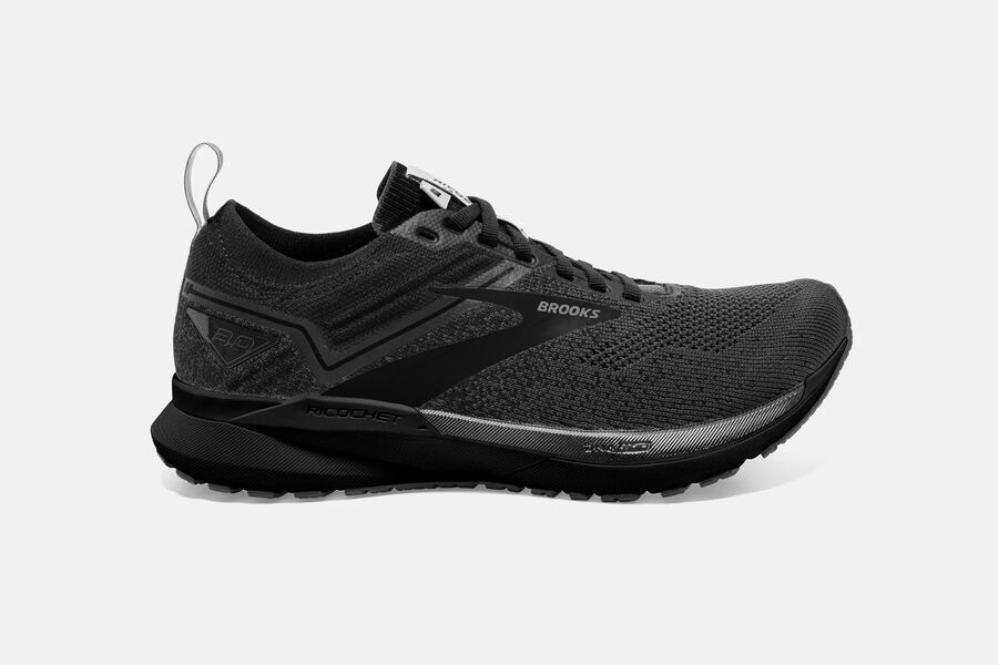 Ricochet 3 Road Brooks Running Shoes NZ Mens - Black - HPXMBN-098